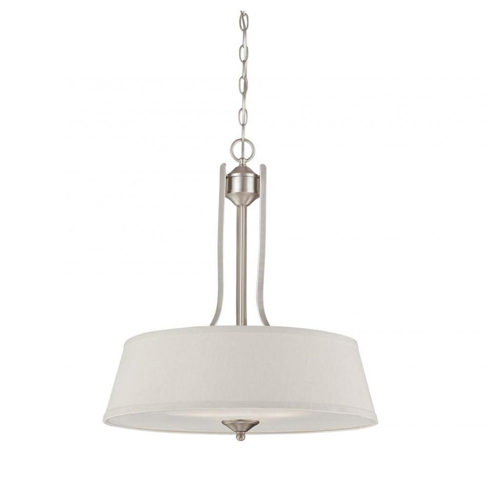 Savoyβ House Maremma (7B-2174-3-69) Three Light Pendant Pewter - White Shade